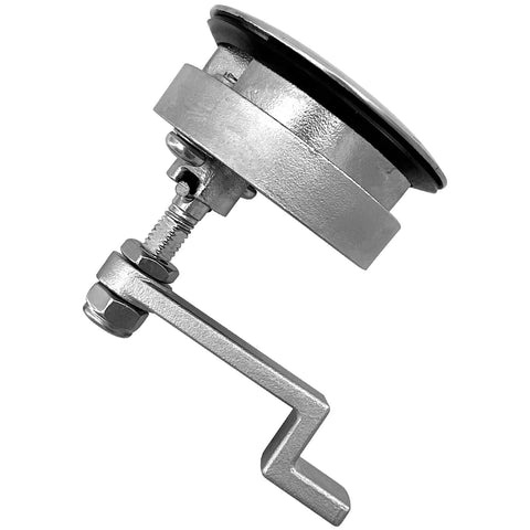 Floor hatch latch, marine-grade stainless steel, recessed mount with turning lock handle