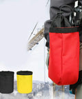 Climbing Tool Bag 2L Nylon Waist Pouch Water Resistant Tool Storage With Quick Press Fastener For Hiking Caving Training And Outdoor Adventures Red Finish