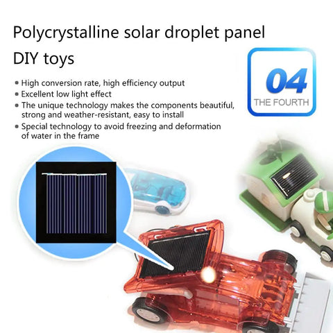 2V 100mA Portable Solar Droplet Board for outdoor camping on toy cars, high conversion, weatherproof, and durable build