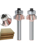 Heavy Duty 6Mm Shank Router Bits Featuring 4 Flute Ultra Sharp Design for precise edge trimming on wood surfaces.