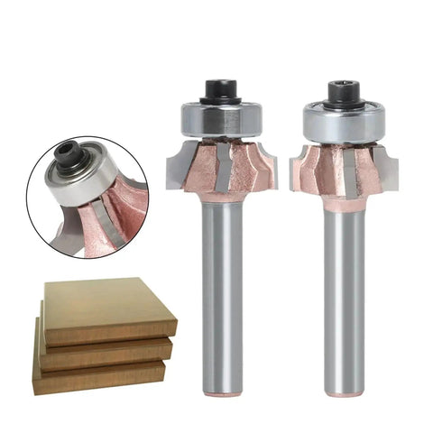 Heavy Duty 6Mm Shank Router Bits Featuring 4 Flute Ultra Sharp Design for precise edge trimming on wood surfaces.