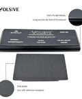 Pro Grade Set Of 7 Hand Sanding Blocks With PSA Base, black PU material, for auto body and woodworking projects.