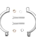 DERNORD sanitary tri-clamp clamp set, stainless steel 304, 3.5 inch, includes two bolts, two nuts, two washers.