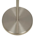 Base of floor lamp from Transitional 3 Piece Table And Floor Lamp Set With Glass Font Detail, Brushed Nickel Finish