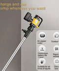 Heavy Duty Electric Drum Pump 1000W Brushless Motor For Diesel And Kerosene Transfer Fast Flow 130 Liters Min With Hose profile image with features highlighted.