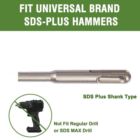 HLOFIZI masonry drill bit, 1/4 in x 18 in, SDS Plus shank