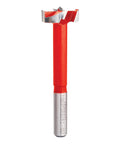 Carbide Forstner Drill Bit Delivers Seriously Clean Cuts For Flat Bottom Holes, 1 Inch Diameter, 3/8 Inch Shank, close-up view