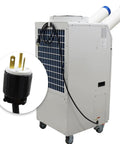 Top Shelf Portable Air Conditioner With 18700 Btu H Commercial Spot Cooler and 14L Water Tank showing back view and power cord.
