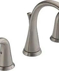 8 Inch Widespread Brushed Nickel Bathroom Faucet With 3 Hole Design For Vanity Push Pop Drain Assembly Stainless Steel Construction Durable Easy Install Modern Look close-up