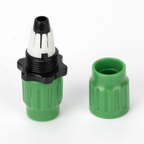 Fix Your Expandable Garden Hose Instantly With This Awesome 4-Pack Repair Kit Designed For 50, 75, Or 100 Feet Twisted Fabric Tubes To Stop Leaks Fast And Get The Yard Wet Again In No Time. green plastic hose repair connector parts