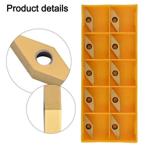 Ten Pack Carbide Turning Inserts For Steel And Stainless Works With VCMT221 Holders High Precision Indexable Lathe Cutting Inserts