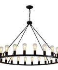 Rustic Wagon Wheel Swing Arm Chandelier 40 Inch 20 Light Farmhouse Ceiling Fixture For Living Room Or Dining Room Metal Wheel Frame