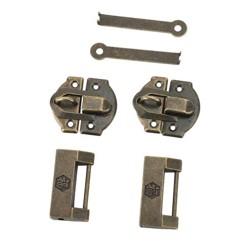 Rustproof Zinc Alloy Latch Lock With Vintage Mini Padlock And Keys For Retro Wooden Boxes Jewelry Cases And Cabinets
