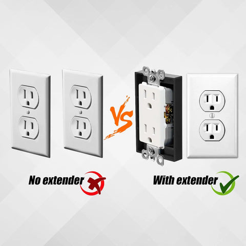 4 Pack 1/2 Inch Single Gang Outlet Box Extender For Electrical Boxes And Switches, Receptacle Extender And Outlet Extension comparison