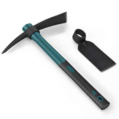 Two Tool Heads Garden Hoe Set With One Handy Handle For Flower Beds And Weeding Easy Install Multi Functional Gardening Kit, carbon steel