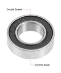 Built Tough Double Sealed Deep Groove Ball Bearings 9X17X5MM Chrome Steel Miniature Rollers visible with double seal and chrome steel.