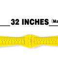 Foldable 32 Inch Fish Measuring Ruler For Boat And Kayak Lightweight Grab And Go Yellow Bump Board With Imperial And Metric Graduations Easy Read Crab And Fish Measuring Device For Anglers. Yellow foldable 32-inch plastic fish ruler with hinge and inch/cm markings