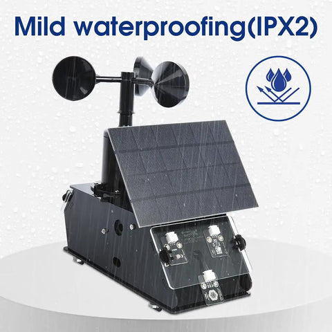 Ultimate ESP32 Weather Station Kit For IoT Nerds with weather forecast temperature humidity wind and rain sensor outdoors