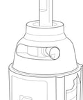 Illustration of ceramic disc cartridge from M-Bition 4 Inch Centerset Bathroom Faucet With Grid Strainer 1.5 Gpm Chrome Finish
