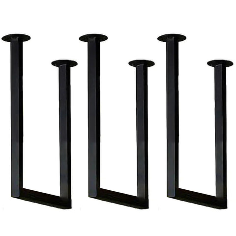Heavy Duty Ceiling Mount Shelf Brackets Metal Hanging Support With Screws Black Three Pack sturdy steel brackets for overhead storage.