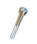 Rock Solid Pack Of 10 Grade 2 Titanium Socket Head Cap Screws 10-32 X 1-1/2 Inch Unf Thread polished titanium fastener with hex head.