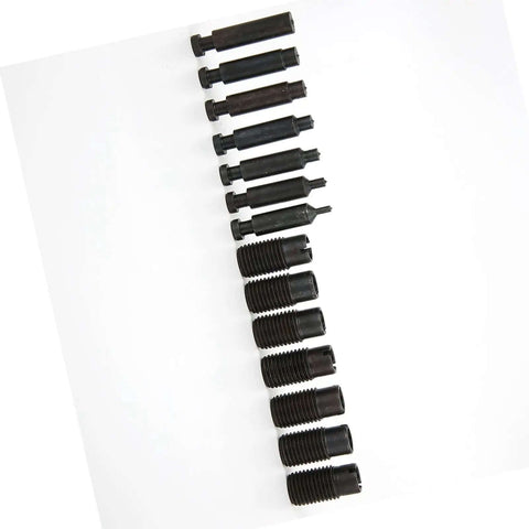 Die set for Handheld Metal Hole Punch Kit With Stepless Depth Adjustment From 6 To 41mm, 7 Die Sizes Ranging 2 To 7mm, black metal pieces