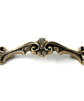 Antique Brass Traditional Cabinet Pulls Six Pack With Three Inch Hole Centers Classic Ornate Cast Handles For Drawers Dressers Nightstands