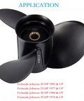 Outboard Propeller 3 Blade Aluminum 10X15 Pitch Right Hand Rotation For 20 25 30 35 HP Boats Fits OMC Johnson Evinrude 14 Spline