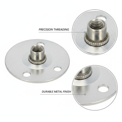 Heavy Duty Metal Furniture Connector Plate With Nuts For Sofa Cabinet And Chair Joints No Wobble Fix Rock Solid Reinforcement Bracket, close-up