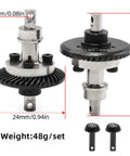 One Sixteenth Summit E Revo VXL Differential Gear Front And Rear Hardened Steel Helical Gears Kit with Size Dimensions