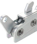 Heavy Duty Push Latch For RV Cabinets And Motorhomes, Galvanized Steel Flush Mount Hardware close-up view
