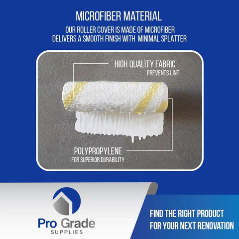 Premium 4 Inch Mini Paint Roller Cover Set 25 Pack No Shed Microfiber Naps Half Inch For Smooth Walls And Drywall Reusable Washable Ideal For Home Or Commercial Projects