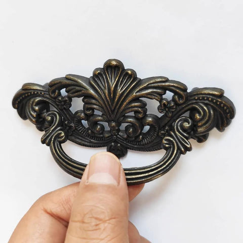 4 Pack Vintage Style Bail Drawer Pulls In Dark Antique Bronze For Cabinets And Dressers Durable Zinc Alloy Construction