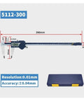 NHYWGMZG IP54 Vernier Digital Caliper Stainless Steel 150 mm(0-300mm) showing detailed measurements and display with case.