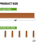 Heavy Duty Steel Landscape Edging Kit With 40 Inch By 8 Inch Panels Hammer In Bendable Metal Garden Border Strips diagram