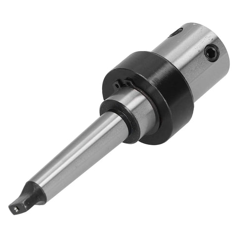 Morse taper MT2 Weldon shaft arbor, 3/4 inch steel tool holder, side view