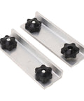 Two Piece T Track Stop Kit For Aluminum T Track Stop Blocks CNC Machining Clamps Low Profile Silver Anodized Locks Secure