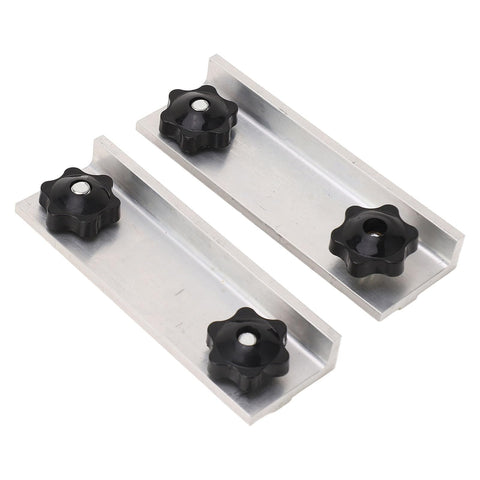 Two Piece T Track Stop Kit For Aluminum T Track Stop Blocks CNC Machining Clamps Low Profile Silver Anodized Locks Secure