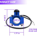 Straight Up Heavy Duty Motorcycle Engine Kill And Start Switch With Tight Mounting Plate For Dirt Pit Bikes AtVs And Scooters Hardcore Aluminum Build measuring 2.05x1.77 inches in classic blue.