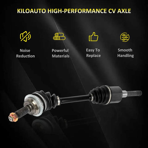 Beefy Front Left Right CV Axle Shaft Assembly for 2010-2012 Ford Fusion 2.5L and 2010-2011 Milan 2.5L Auto Transmission 66-2272