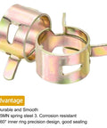 Close-up of 75 Piece Spring Hose Clamp Set For 6 To 10mm Tubing in galvanized carbon steel showing durability and sealing features