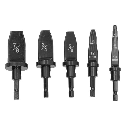 Heavy Duty Copper Pipe Expander Set With Hex Handle And Seven Flaring Bits For Air Conditioner Repair High Speed Steel Expansion Tool 7/8 3/4 5/8 In Flaring bits for various sizes.