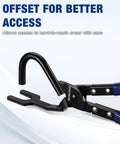 WORKPRO exhaust hanger removal tool with curved hook and non-slip grips, side view