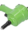Pro Japanese Style Pneumatic Nail Puller And Air Riveting Machine KP 705P, green handheld tool for 2.4 to 4.8mm rivets.
