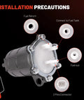 Honda ATV Fuel Pump Drop In Fit for Rancher 420 and Foreman 500 FourTrax from 2007 to 2014 TRX420 TRX500 TRX700XX Replacement 16700 HP5 602 Durable OEM Style High Performance Upgrade Beefed Up Reliability showing installation connections and components.