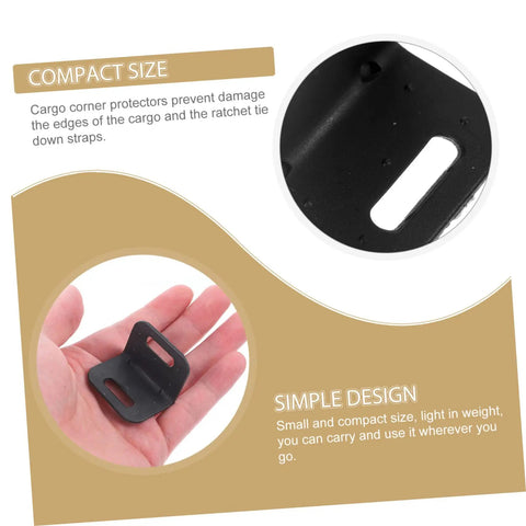 One Hundred Piece Heavy Duty Plastic Corner Protectors L Shaped Edge Guards shown in hand, compact size for shipping and storage.