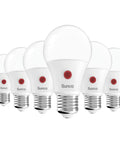 Pack of 6 Outdoor Dusk To Dawn A19 LED Bulbs With Photocell Sensor, 800 Lumens, 9W Equal 60W, 3000K Warm White, IP65 Waterproof, UL Listed