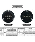Wiring diagram for Pro Grade Pulser Handwheel For CNC Machines 5V To 24V 60mm Dial Manual Pulse Generator with terminals.