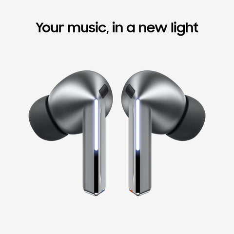 Galaxy Buds 3 Pro AI True Wireless Bluetooth Earbuds With Noise Cancel Killer Sound Optimization Redesigned Comfort Fit Silver Finish