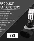 Automotive halogen lamp with parameters including 12V voltage; 2 Pack 88127W 12V Halogen Car Bulbs For Low Beam And High Beam Quartz Glass Built Tough Heat Proof